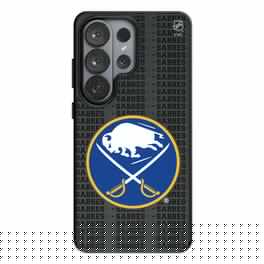 Keyscaper - NHL - Buffalo Sabres Text Backdrop Galaxy Magnetic Bump Case - S24 - Black