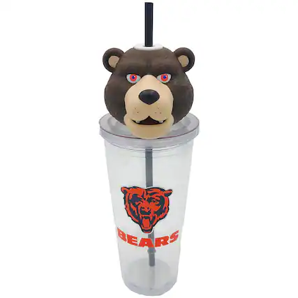 Front. Pegasus - Chicago Bears Mascot Lid 24oz. Sipper Cup - Multicolor.