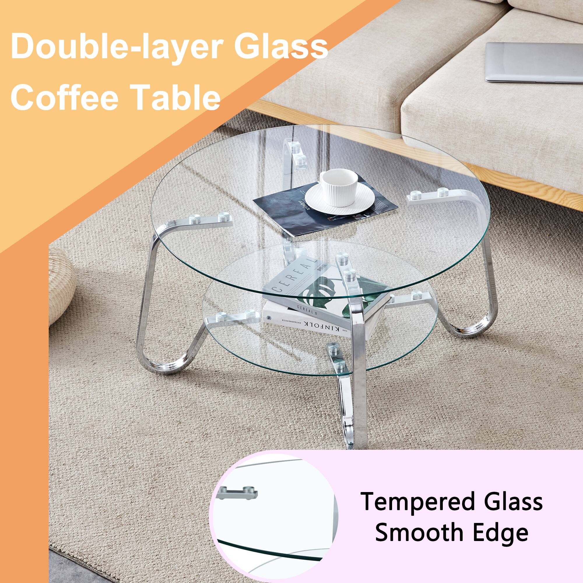 Double-layer Glass Coffee Table

Tempered Glass Smooth Edge