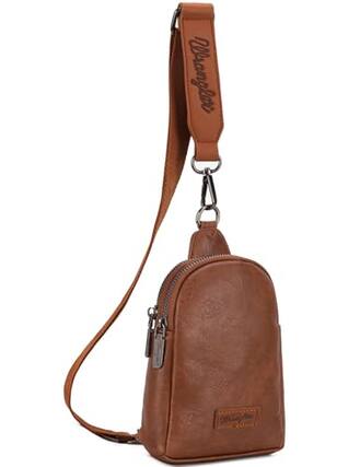Front. DORLUKFU - Crossbody Sling Bag for Women Fanny Packs Chest Bags for Travel - *Classic-brown.
