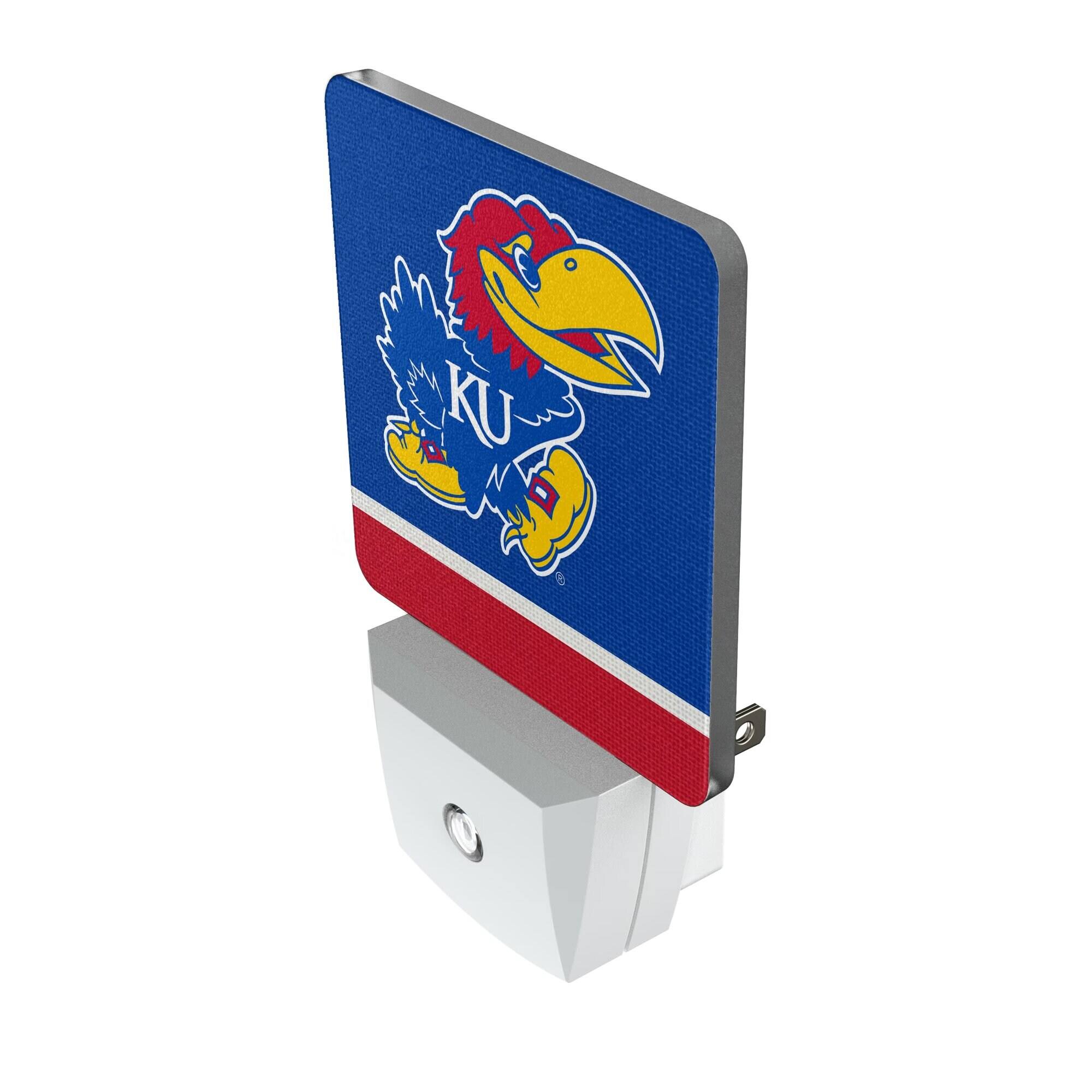 Alt View 1. Keyscaper - Kansas Jayhawks Stripe Design Nightlight 2-Pack - Multicolor.