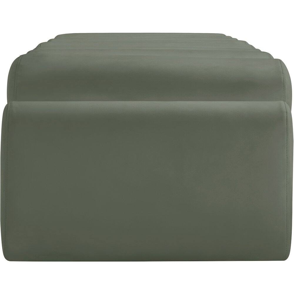 Alt View 3. Meridian Furniture - Rumble Green Vegan Leather Bench - Green.
