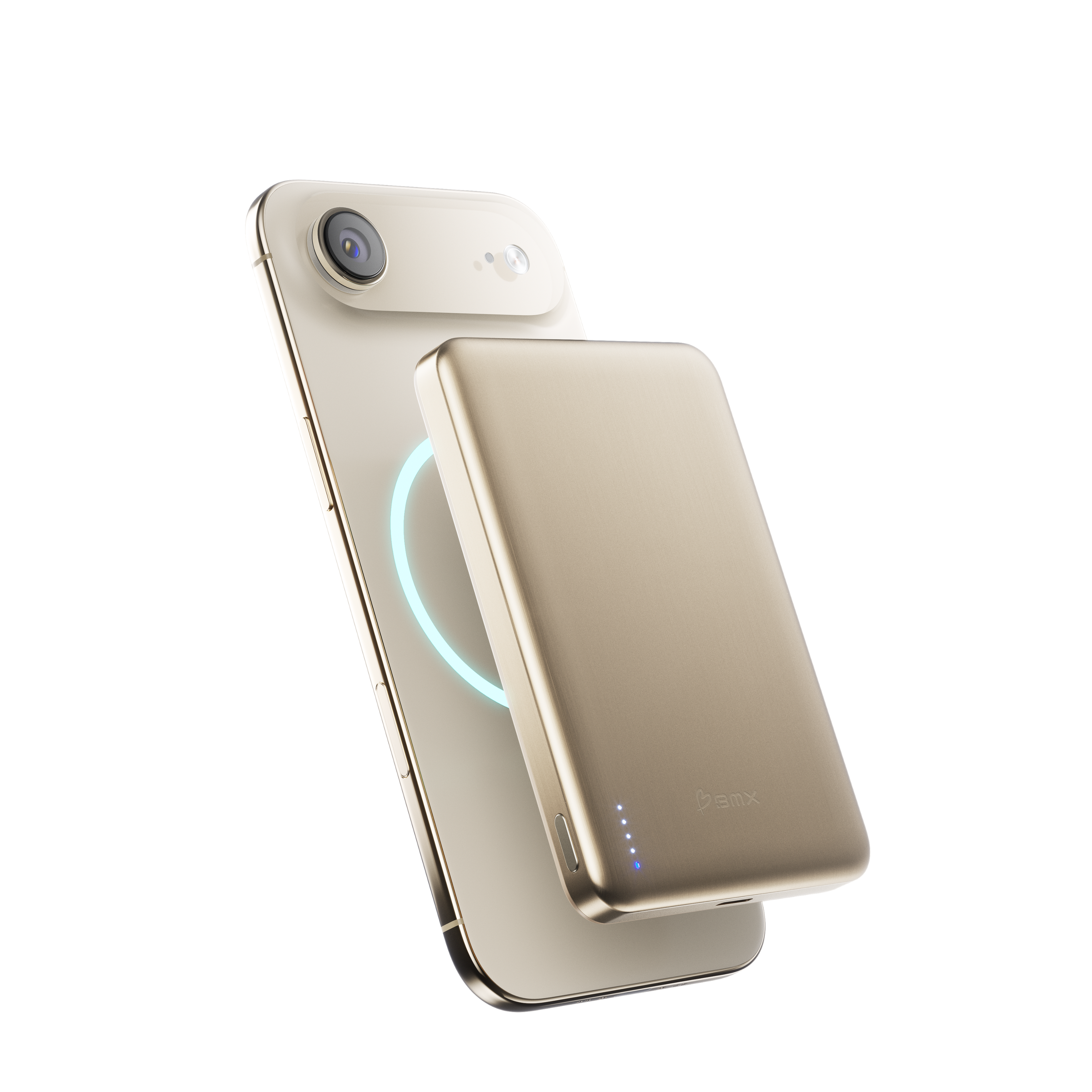 Alt View 3. BMX - SolidSafe AIR 10K Magnetic Solid-State Power Bank - Gold.