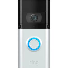 Ring - Wireless Wi-Fi Video Doorbell Pro, Satin Nickel - White