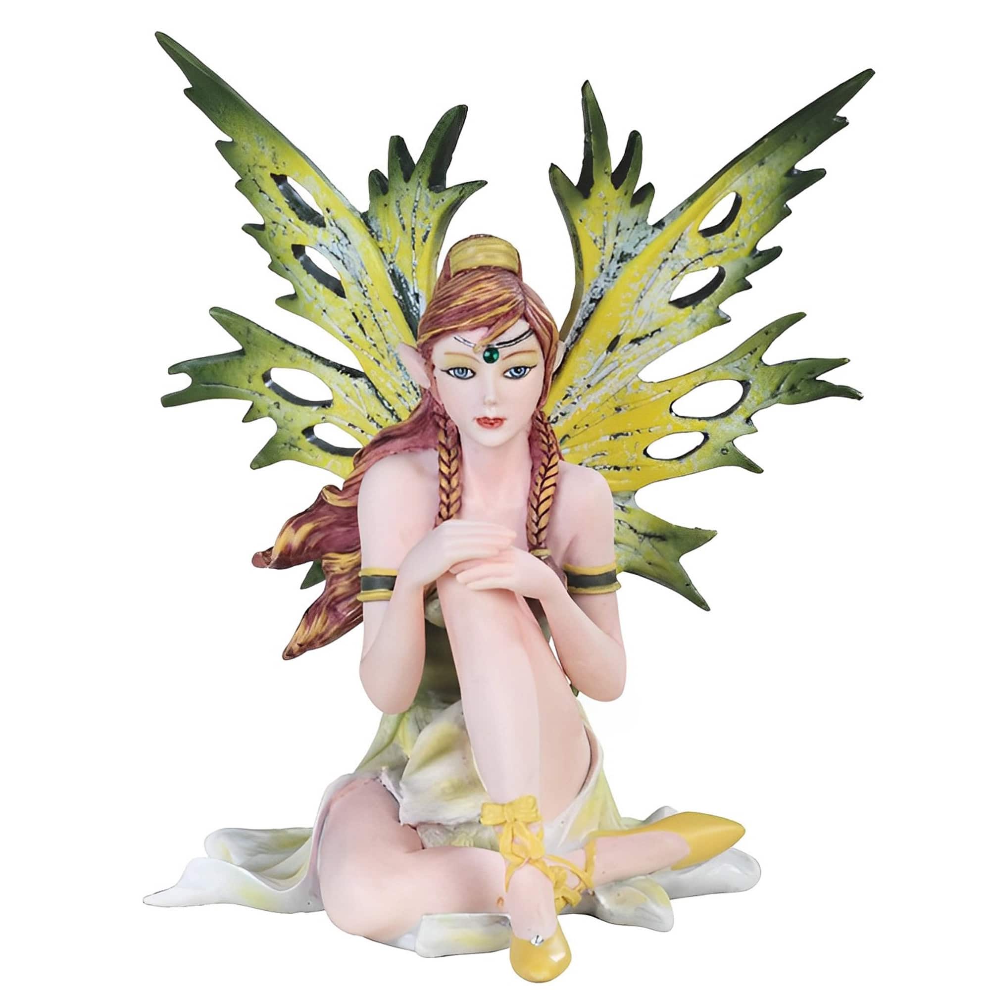 FC Design - 5"H Spring Forest Fairy Figurine Statue Office Desk Tabletop Home Decor Gift - Multi-Color