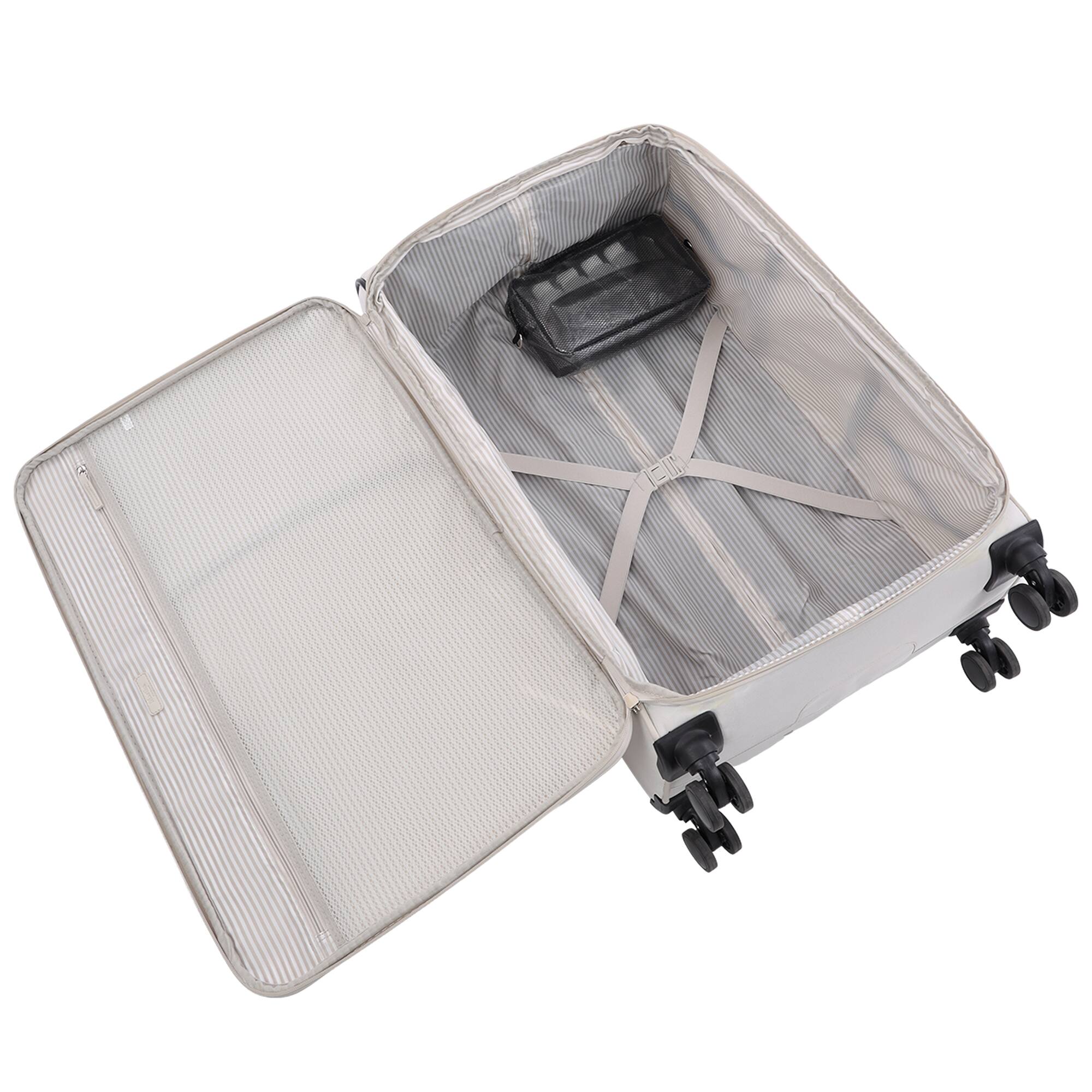 Alt View 4. Martha Stewart - 31" Softside Luggage – Extra Large Expandable Spinner Suitcase with 8 Wheels & Front Pockets - LIGHT GREY.