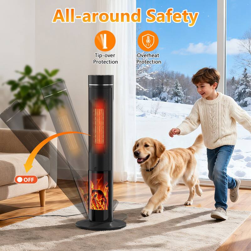 All-around Safety

- Tip-over Protection
- Overheat Protection

OFF