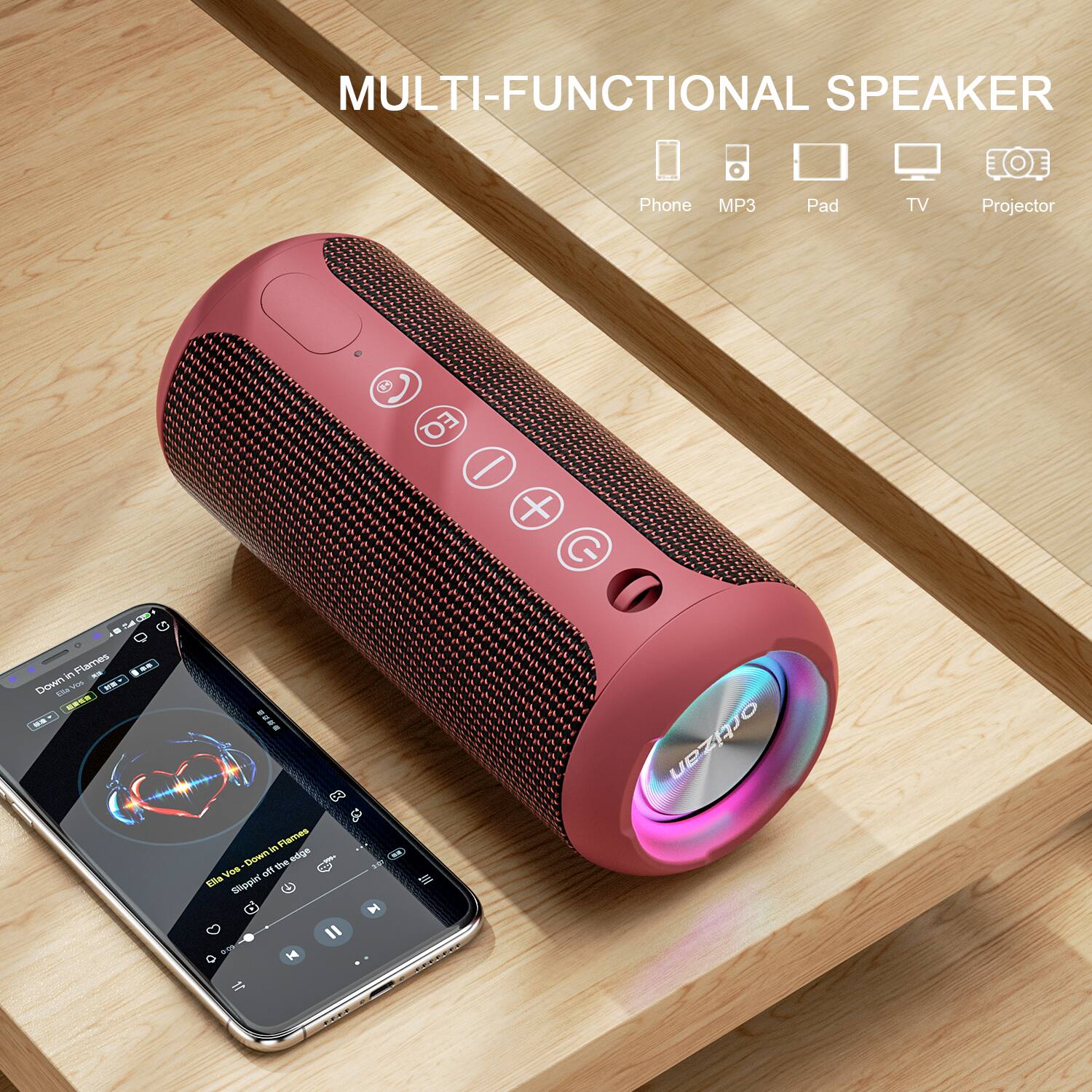 MULTI-FUNCTIONAL SPEAKER

Phone MP3 Pad TV Projector

TAC

Down in Flames - Ellie Vos

Down in Flames

Ellie Vos - Down in Flames

Stay on the edge

0:59