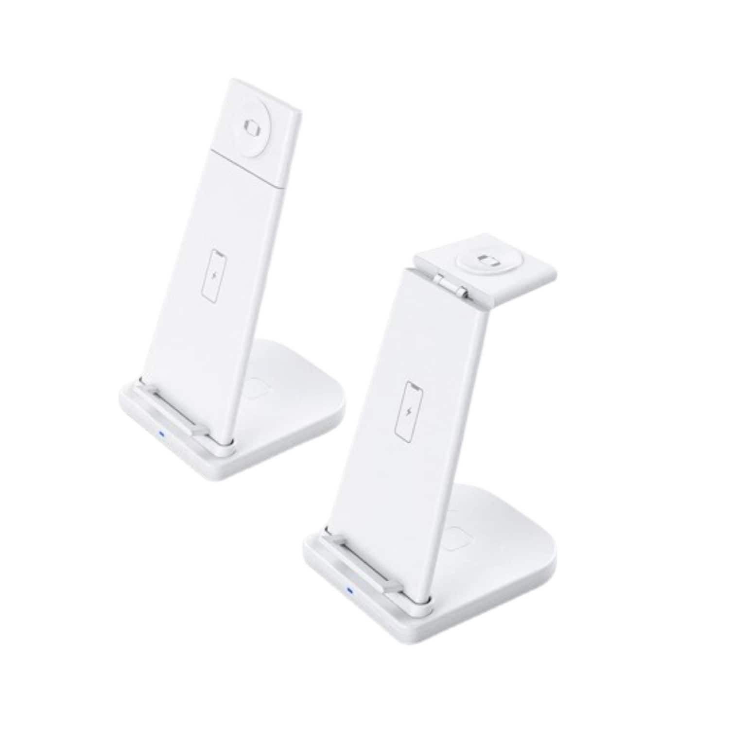 Stock Preferred - 3-in-1 Wireless Charging Dock Stand for iPhone 14/13/12/11, Apple Watch & AirPods – Fast Magnetic Charger - White