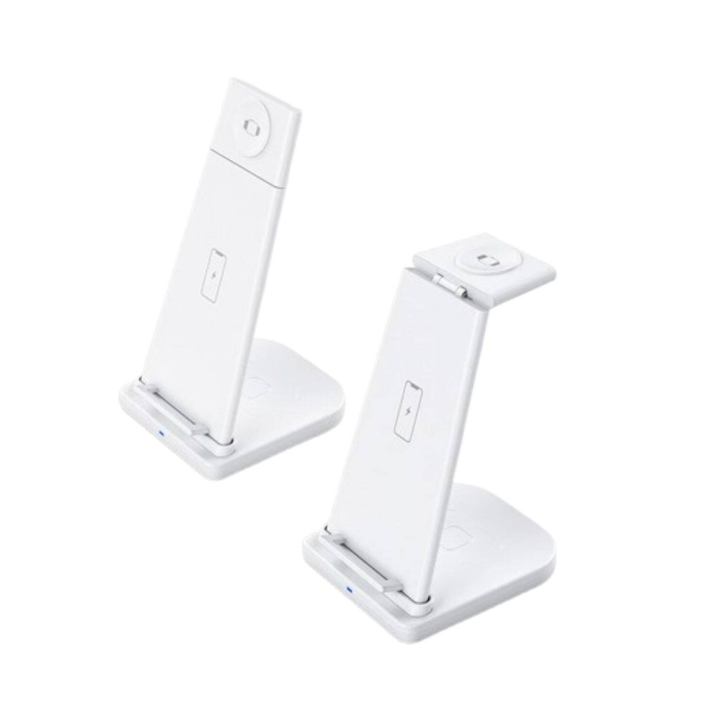 Stock Preferred - 3-in-1 Wireless Charging Dock Stand for iPhone 14/13/12/11, Apple Watch & AirPods – Fast Magnetic Charger - White