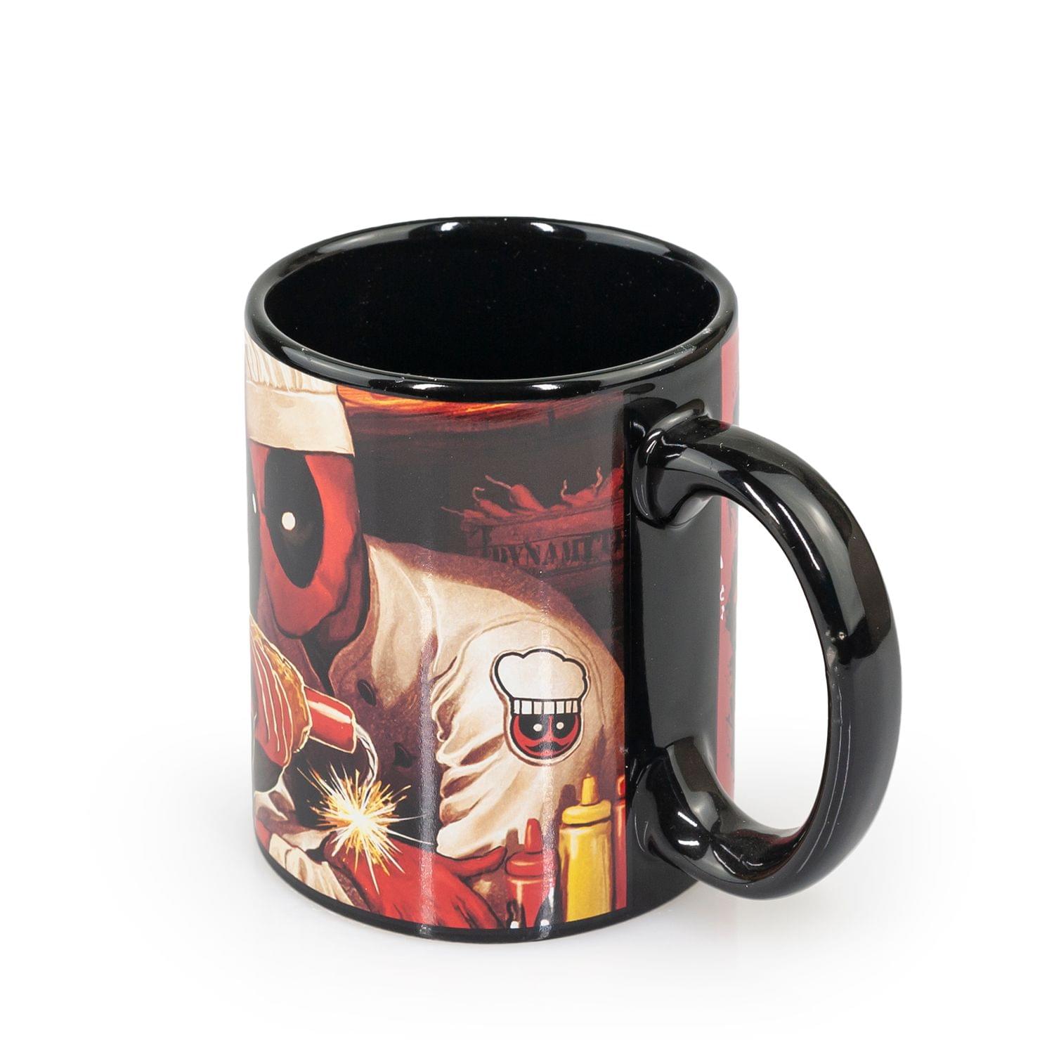 Alt View 1. Marvel - Dead Pool Costume | Dead Pool Atomic Changa Ceramic Coffee Mug | 12 oz - Black.