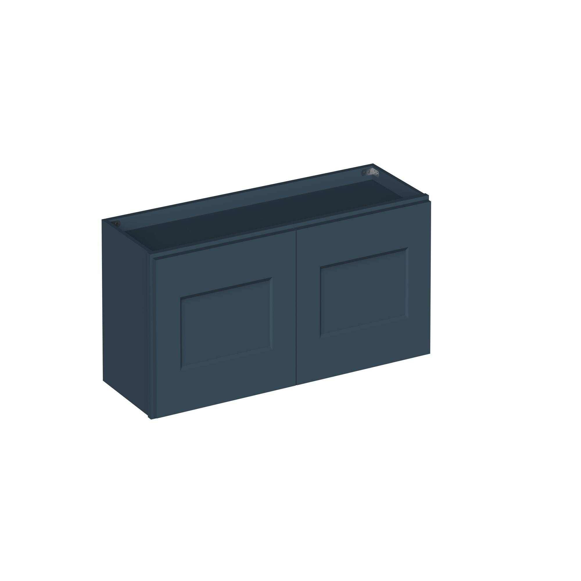 Angle. Boyel Living - 36-in W x 12-in H x 12-in D Shaker RTA Kitchen Wall Cabinet with Soft-Close - Charcoal Blue.