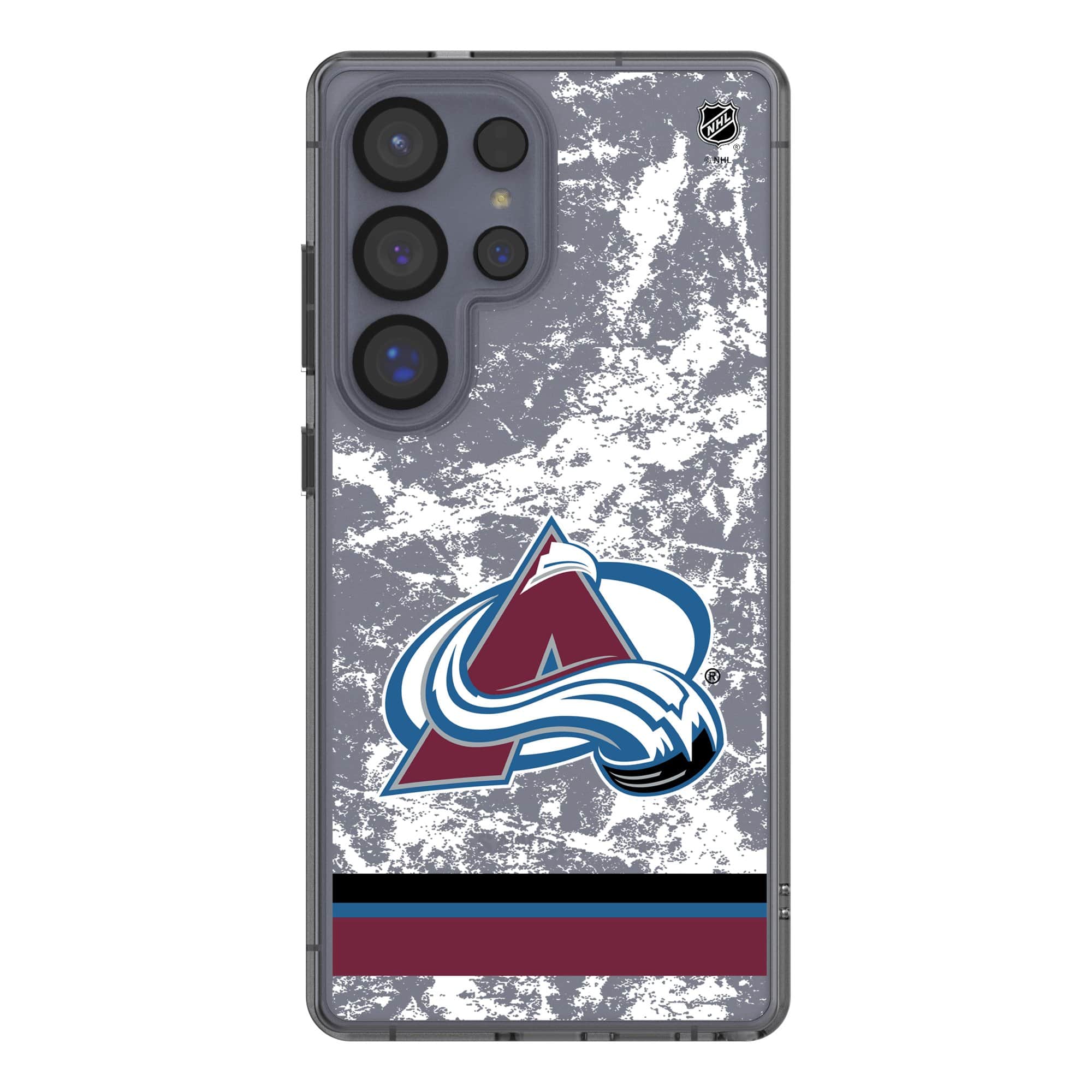 Photos - Case Avalanche Keyscaper - NHL - Colorado  Galaxy Stripe Clear Ice  - S25 Ultra - Multicolor 4015587 