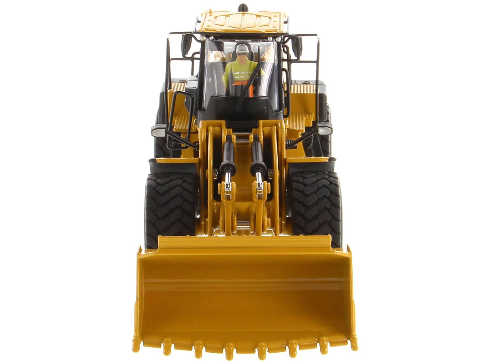Alt View 6. Diecast Masters - CAT Caterpillar 980 Wheel Loader Yellow with Operator "High Line Series" 1/50 Diecast Model by Diecast Masters.
