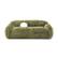 Left. Vaczon - 3-Seater Plush Faux Fur Sofa with Soft Long Pile and Luxurious Comfort for Living Rooms or Apartments - Olive Green.