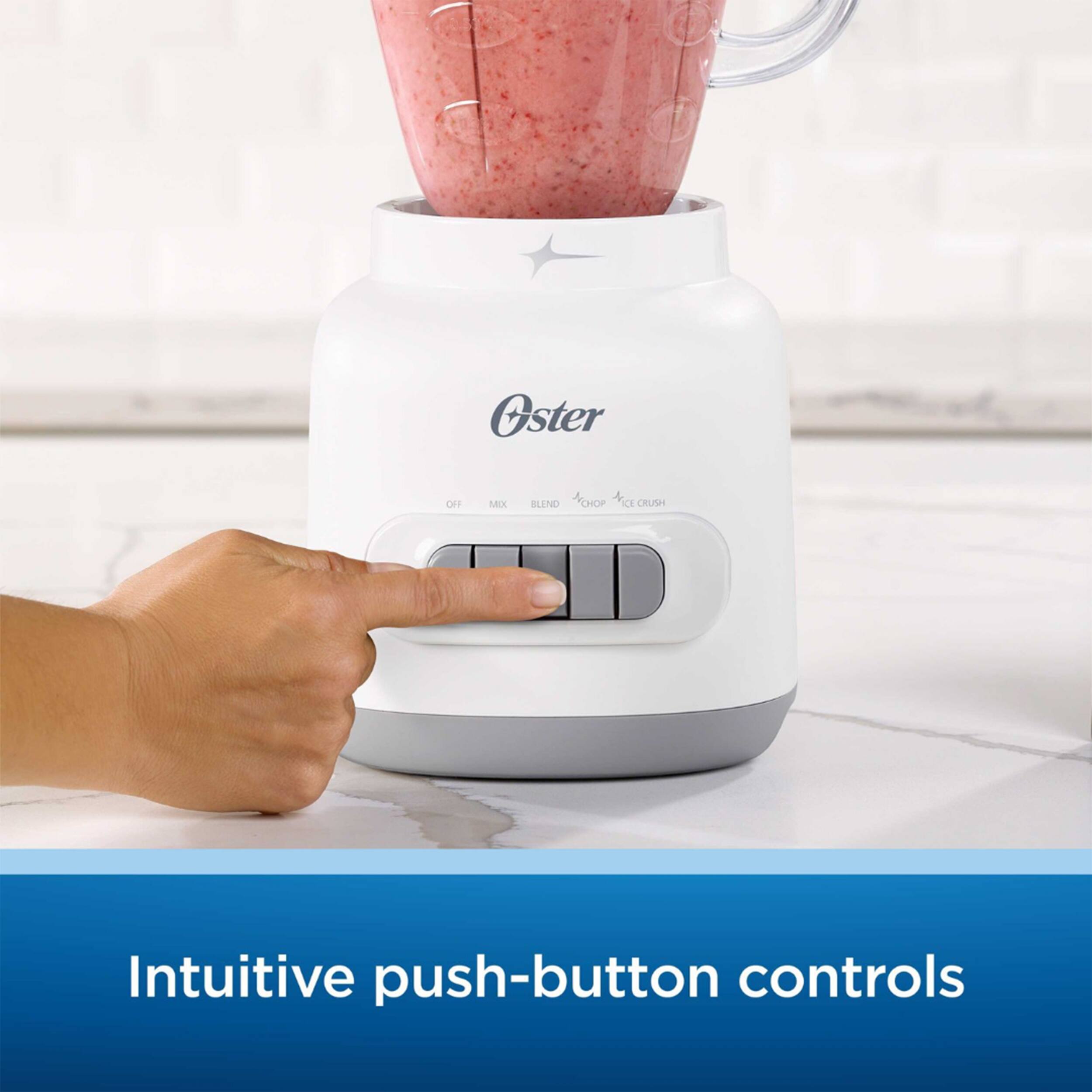 Oster OFF MIX BLEND CHOP ICE CRUSH Intuitive push-button controls