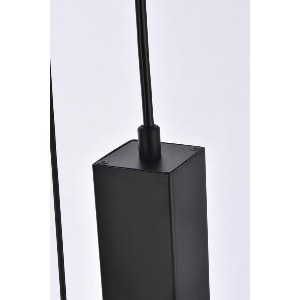 Alt View 1. Elegant Lighting - Weston 3 lights pendant in black - Black.