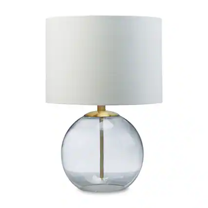 Front. Ashly - Samder Table Lamp - Clear/Brass.