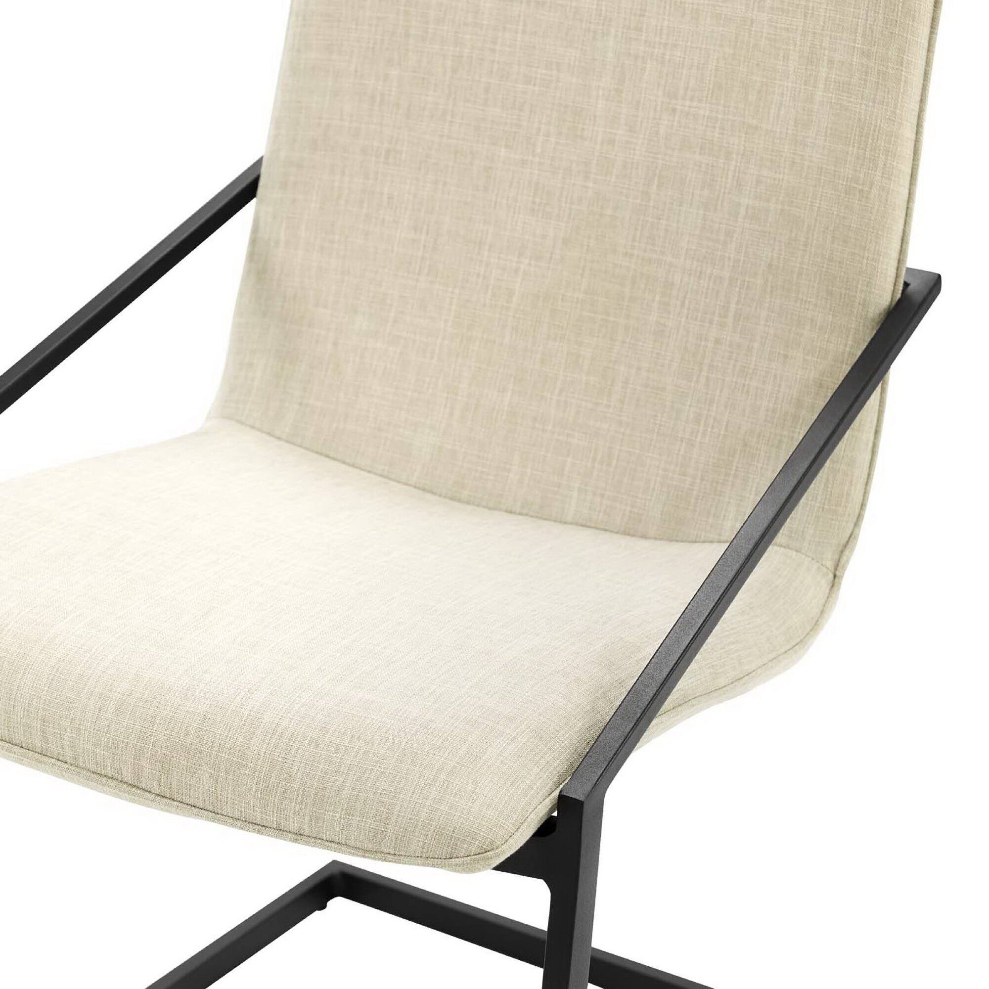Alt View 5. Modway - Pitch Upholstered Fabric Dining Armchair by Modway - Black Beige.