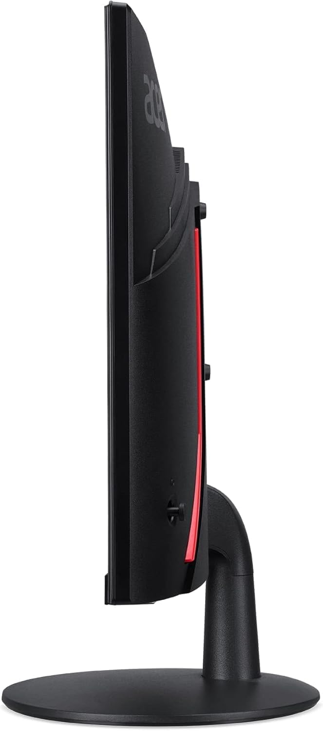 Alt View 3. Acer - acer Nitro ED240Q 24-Inch 1500R Curved FHD Monitor, FreeSync,  ZeroFrame Design, HDMI, VGA, VESA Mount (100mm) Black.
