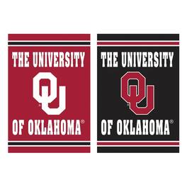 Evergreen Enterprises - Oklahoma Sooners 12.5" x 18" Double-Sided Embossed Suede Garden Flag - Multicolor