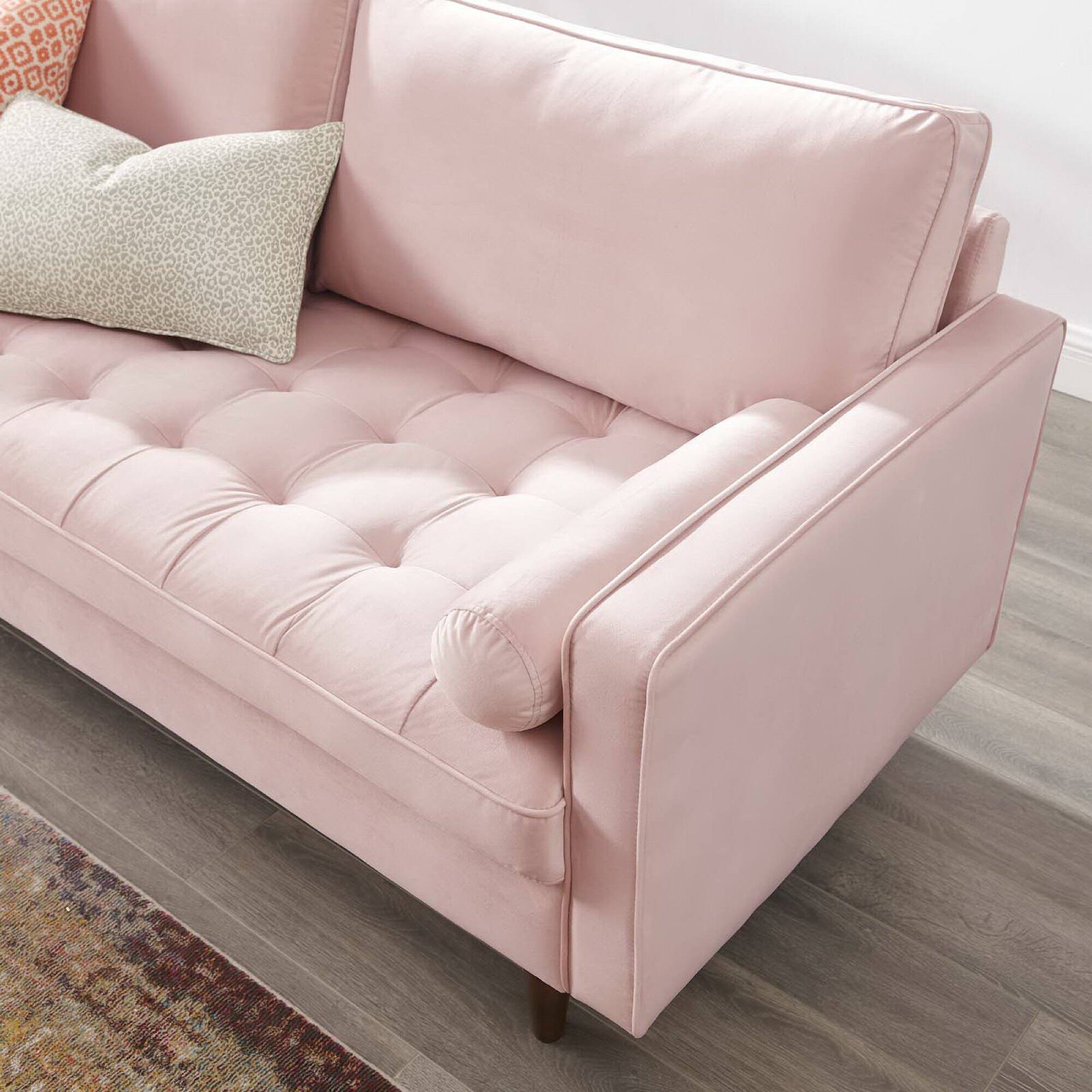 Alt View 2. Modway - Valour Performance Velvet Sofa by Modway - Red.