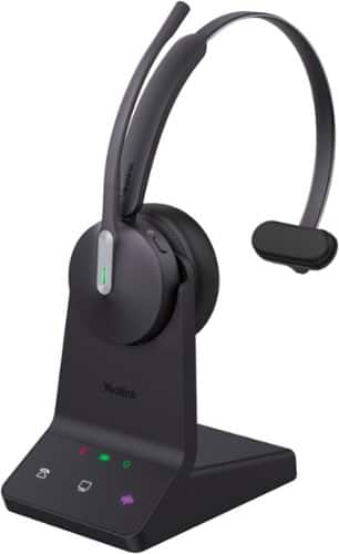 Yealink - 1208672 WH64 Mono UC Wireless Headset,DECT&Bluetooth - Black