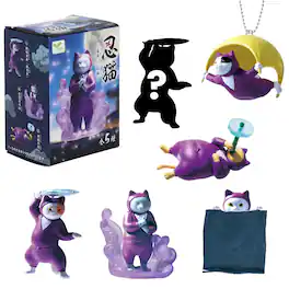 Little Buddy - Ninja Cats Blind Box Mini Figure | One Random - Multi-Colored