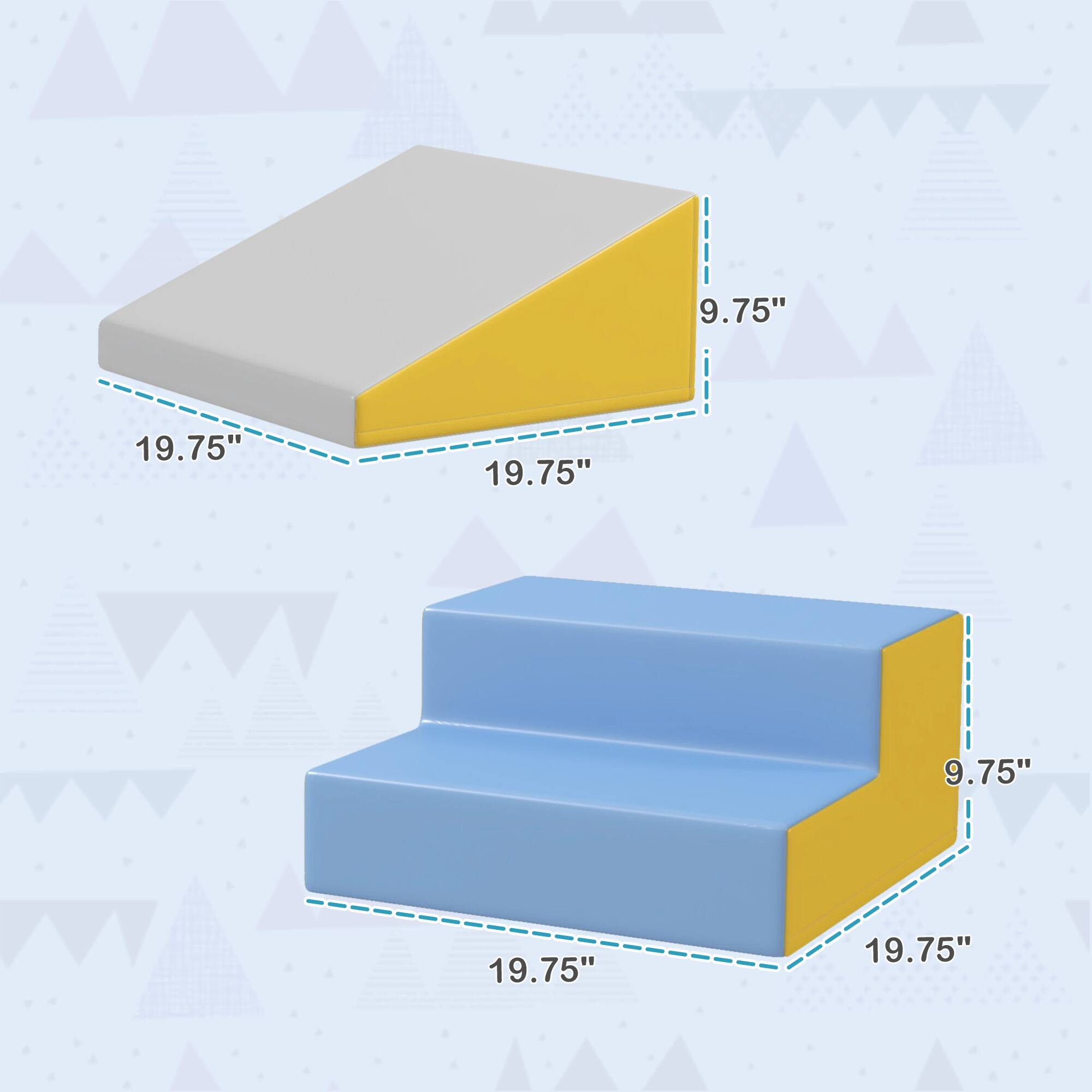 9.75" x 19.75" x 19.75"