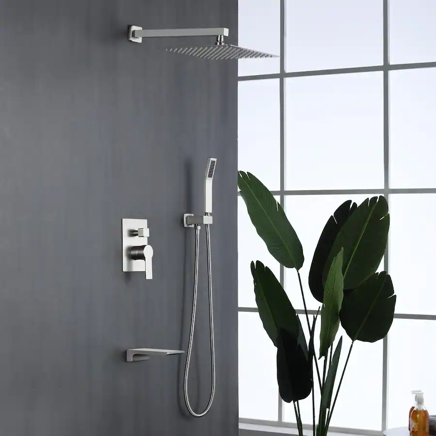 Waterfall Functions Boyel Living 12 Inch Rain Shower System Brass SUS304 3 Function Valve ...