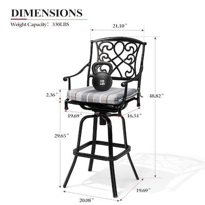 DIMENSIONS  
Weight Capacity: 330LBS  
21.10"  
2.36"  
48.82"  
19.69"  
16.34"  
29.65"  
19.69"  
20.08"