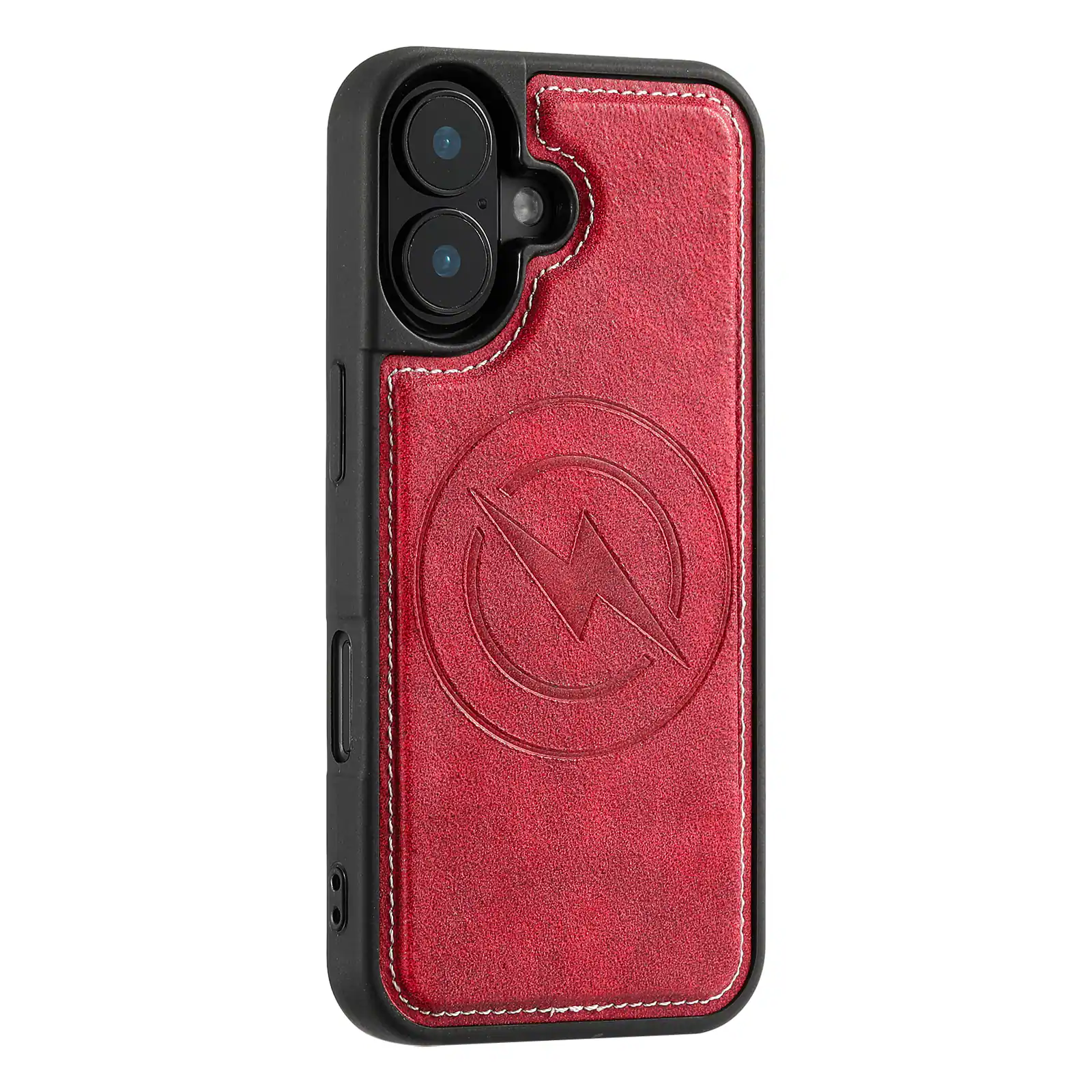 Alt View 3. Dteck - For Apple iPhone 17 Pro Max Case,2-in-1 Magnetic Detachable PU Leather Wallet Flip Stand Card Holder TPU Inner Cover - Red.