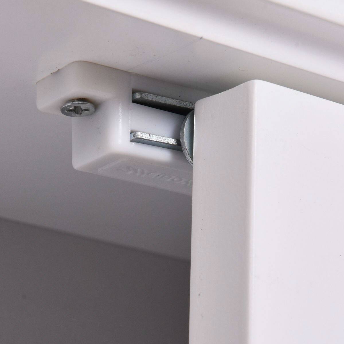 Alt View 1. Hivvago - Simple Bathroom Mirror Wall Cabinet in White Wood Finish 23 x 22 inch - White.