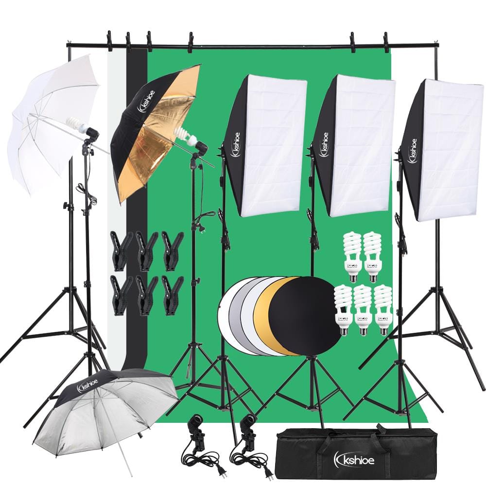 Winado - 30pcs Photo Studio Photography Lighting Kit Umbrella Softbox Backdrop Stand Set