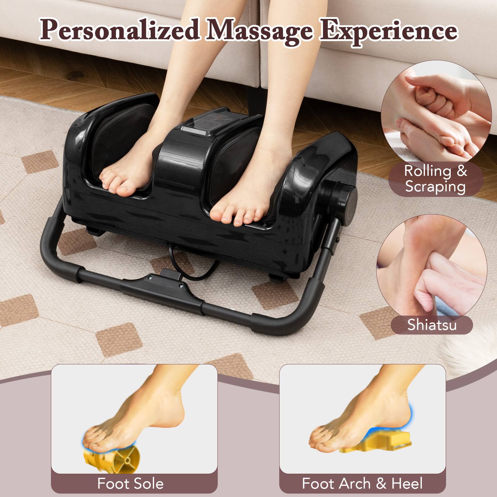 Personalized Massage Experience

- Rolling & Scraping
- Shiatsu
- Foot Sole
- Foot Arch & Heel