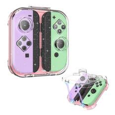 Front. Kitcheniva - Protective Joy-Con Case For Nintendo Switch Glittering Pink - Glittering Pink.