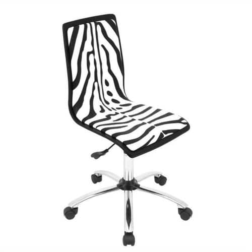 Lumisource Printed Zebra Wood Office Chair Multi Ofc Tm Pzb Bk W Lumisource Printed Zebra Wood Office Chair Front Standard