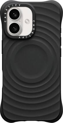 CASETiFY - Essentials Ripple Case with MagSafe for Apple iPhone 16 - Black
