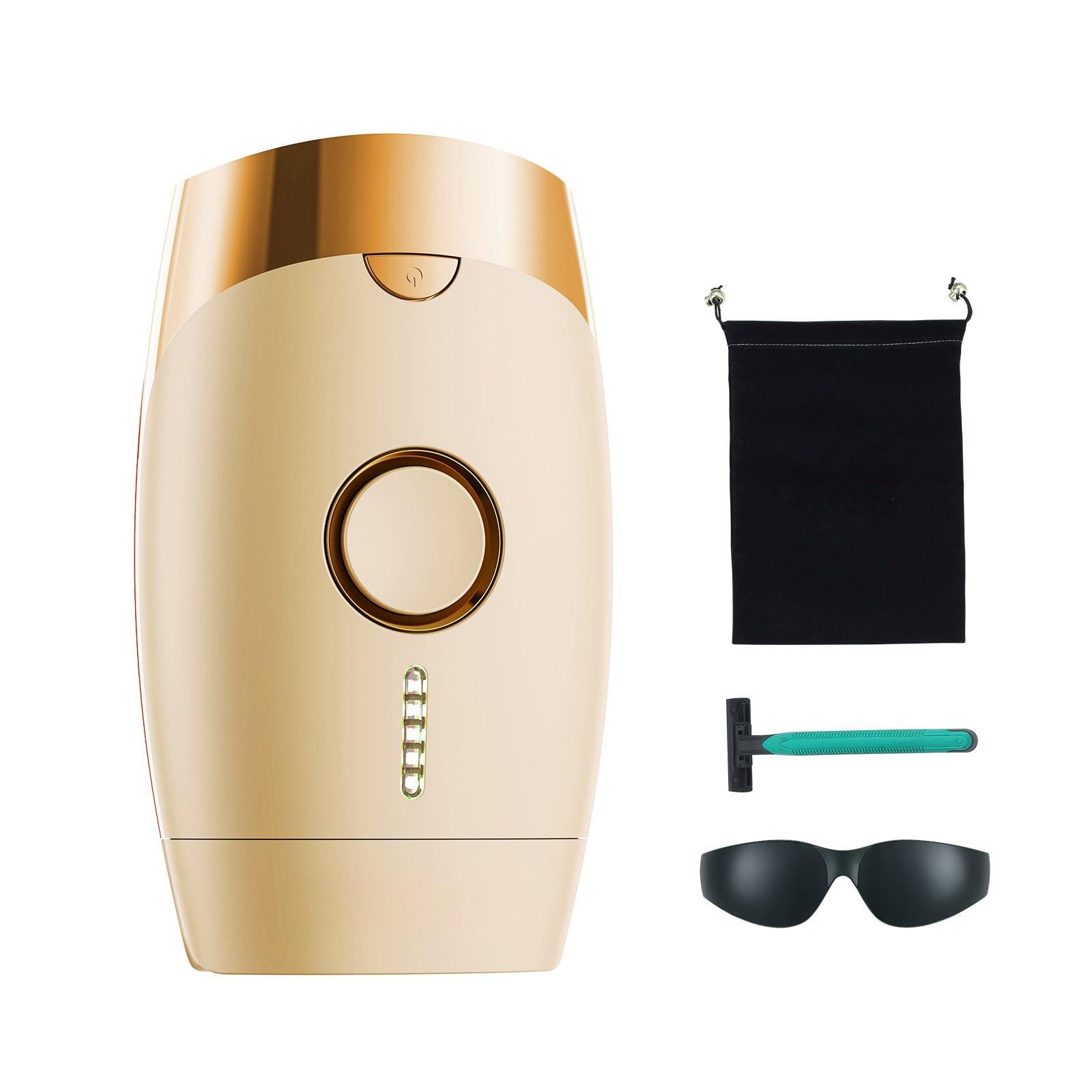 Glintex - IPL Hair Removal, Permanent Hair Removal for Women Men, 5 Adjustable Levels, Painless At-Home Laser for Full Body