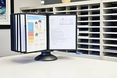 Alt View 7. Durable - Durable SHERPA Document Holder, 8.5" x 11", Top Loading, Black Plastic (5539-01) - Black.