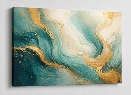 FC Design - Large Canvas 24x36" Abstract Fluid Art Painting Modern Luxury Wall Décor - MultiColor