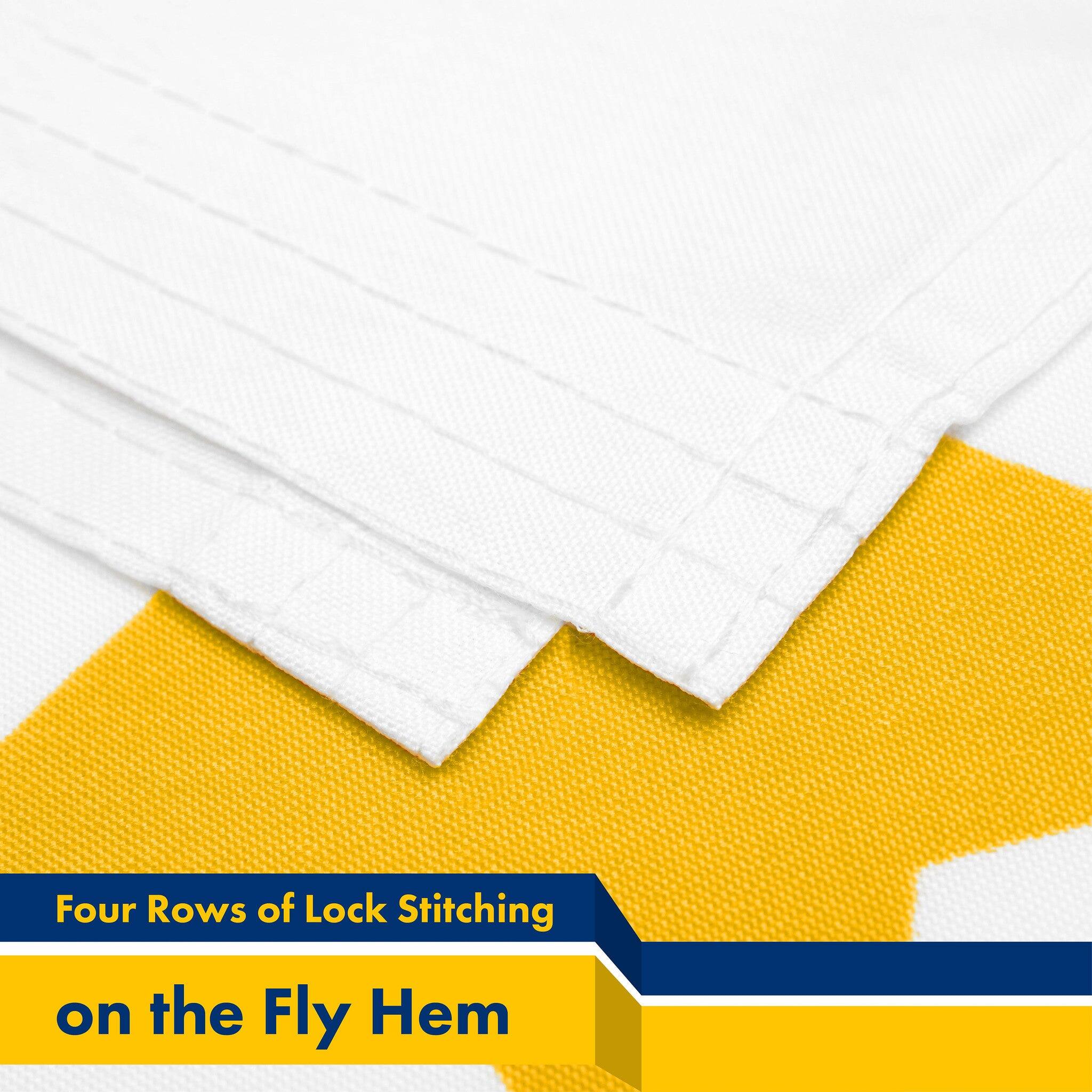 Four Rows of Lock Stitching on the Fly Hem