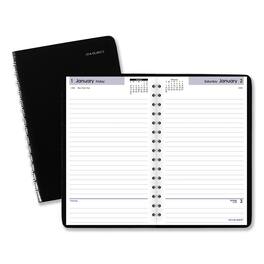 AT-A-GLANCE - DayMinder Daily Appointment Book 8 x 5 Black Cover 12 Month Jan to Dec 2026