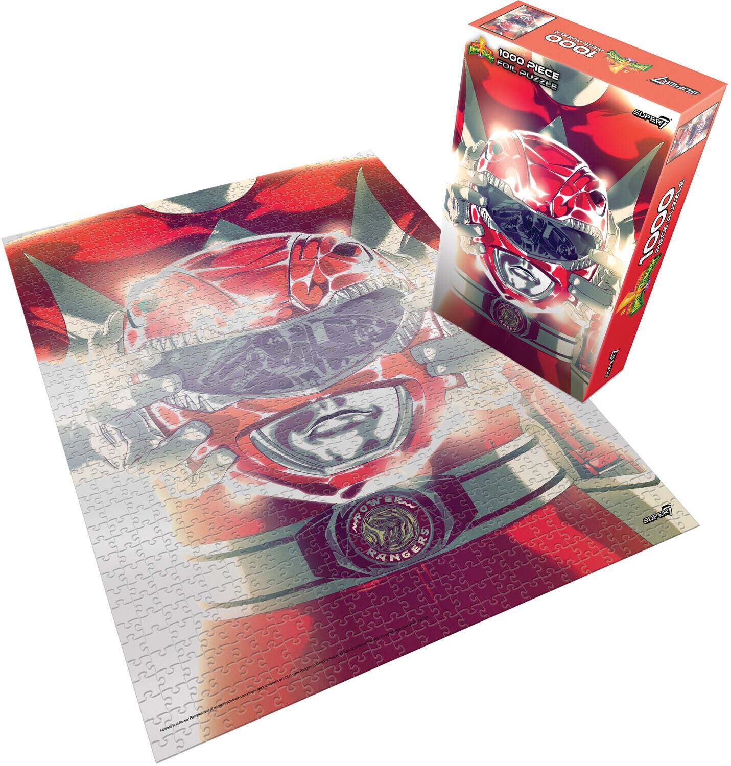 Super7 - Mighty Morphin Power Rangers - Red Ranger Foil Puzzle - Collectibles
