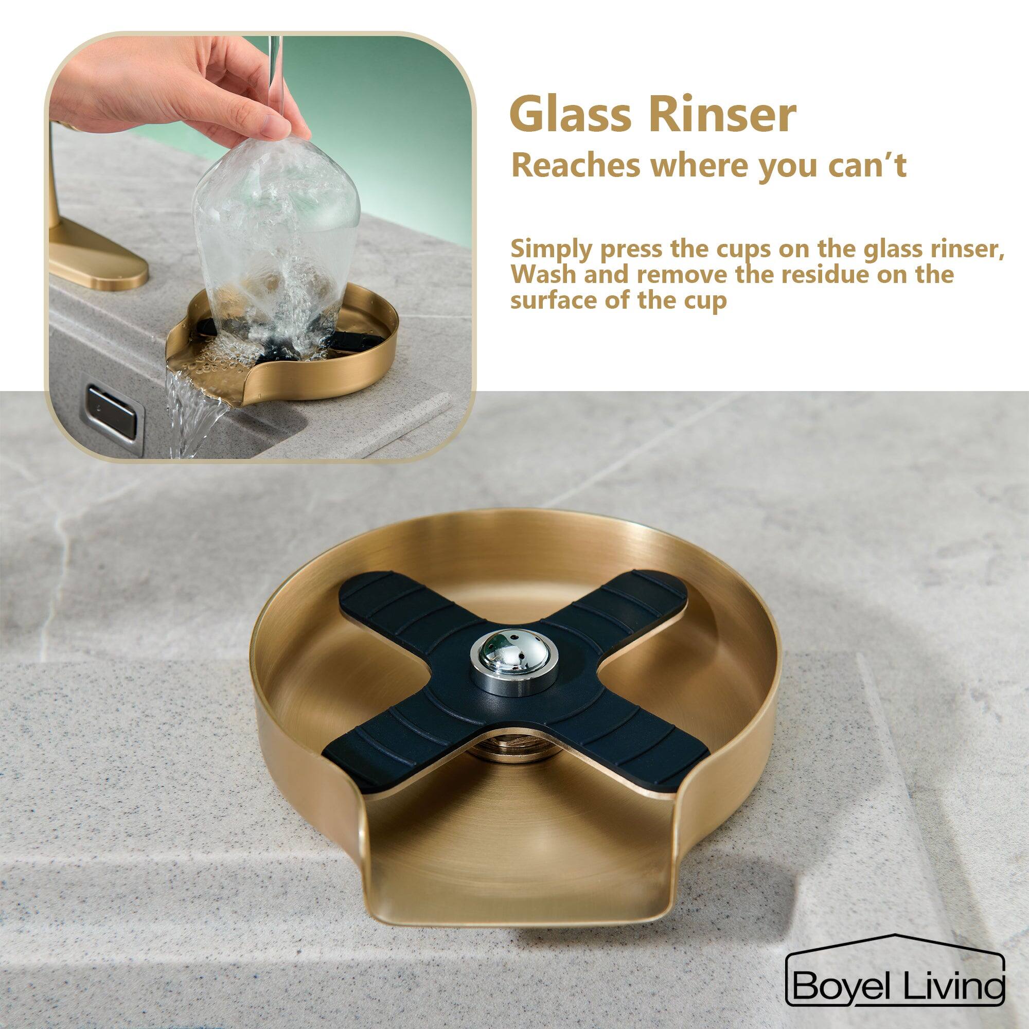 Glass Rinser Reaches where you can't

Simply press the cups on the glass rinser, Wash and remove the residue on the surface of the cup

Boyel Living