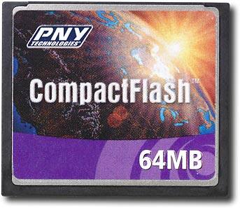 Front Standard. PNY - 64MB CompactFlash Memory Card.