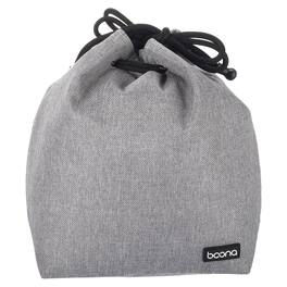 Unique Bargains - Soft Drawstring Lens Case, with Cotton Pad 5.91"x3.94" Thick Fleece Cloth for SLR Lens, Water Cups - Gray