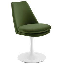 Lippa Swivel Dining Performance Velvet Side Chair by Modway - Green