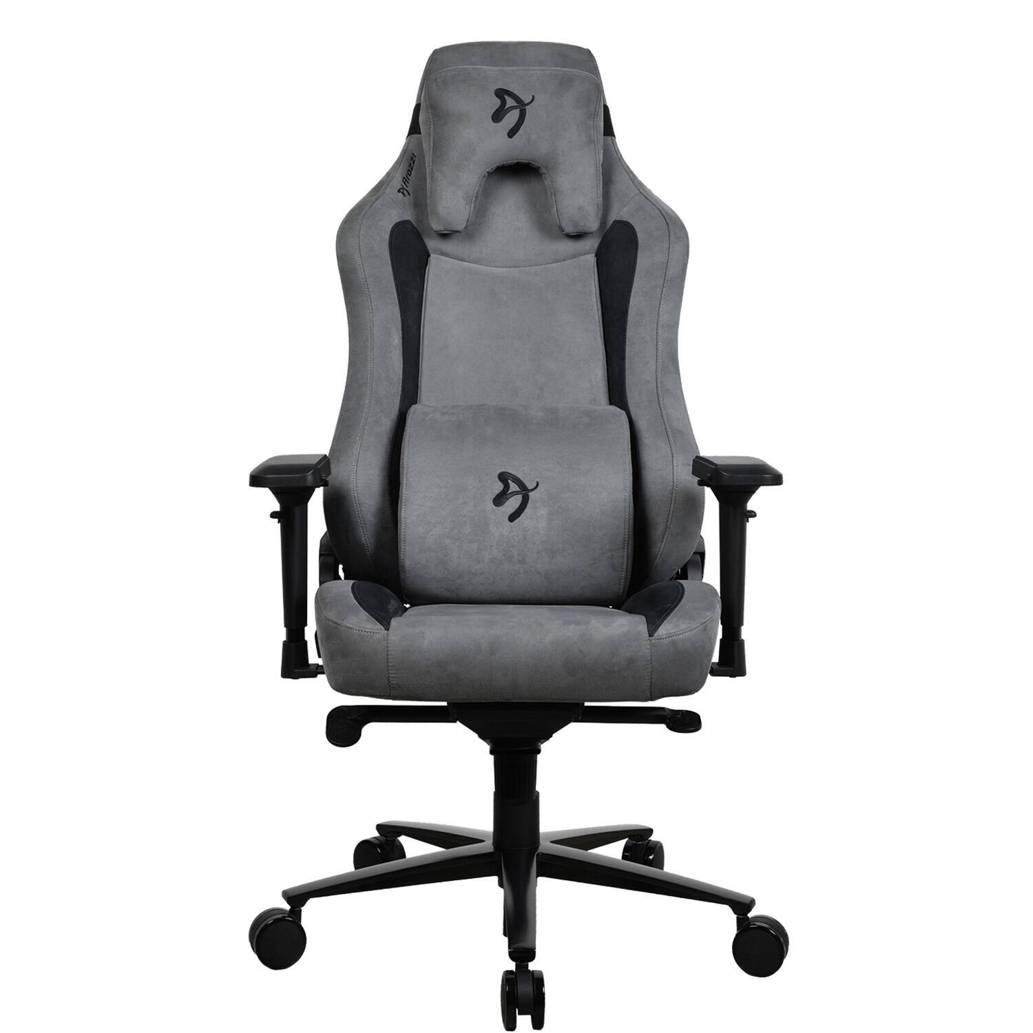 Angle. Arozzi - Vernazza Series Top-Tier Premium Supersoft Upholstery Fabric Gaming Chair - Anthracite.