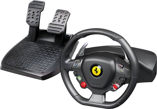 Angle. Thrustmaster - Ferrari 458 Italia Wheel for Xbox 360 and Windows - Black.